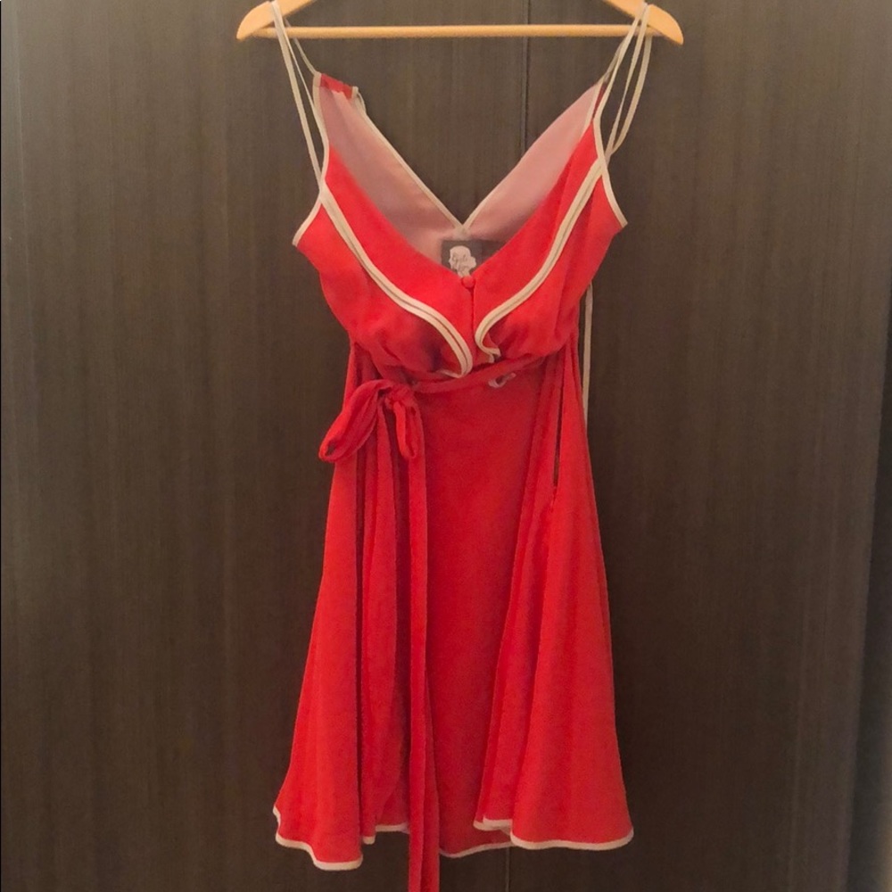 Red party dress